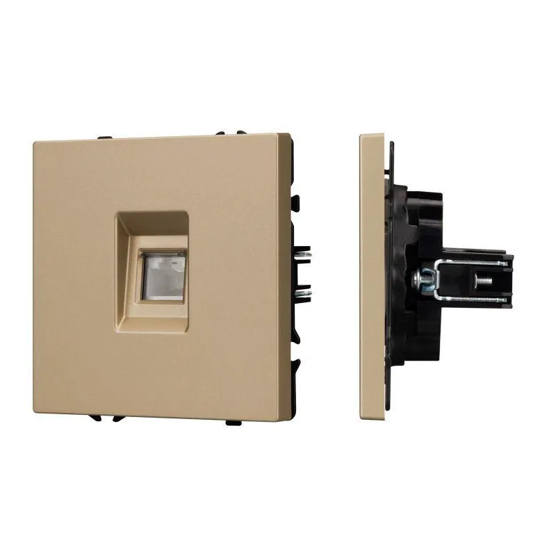 Розетка компьютерная ARL NOBE софт-тач зол. песок SCT-MPC1-SFPL-GD (RJ-45 CAT6) Arlight 054306(1)