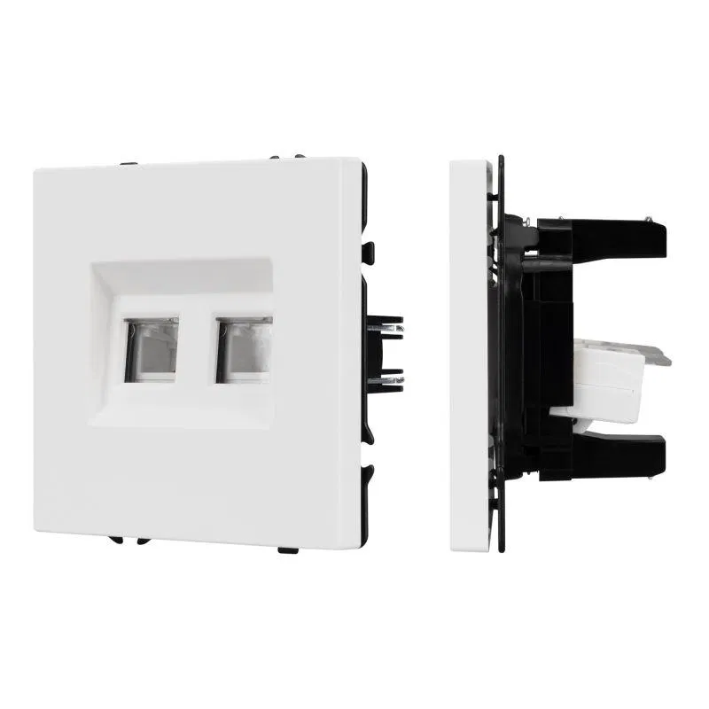 SCT-NOBE-MTL2-SFPL-WH (RJ-11 4C) 双联电话插座机构 石英白 Arlight 054308