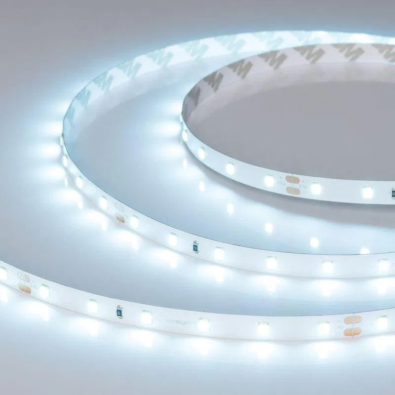 Лента светодиодная RT-A60-8mm 24В Ice Blue 4.8Вт/м IP20 (уп.5м) Arlight 055376