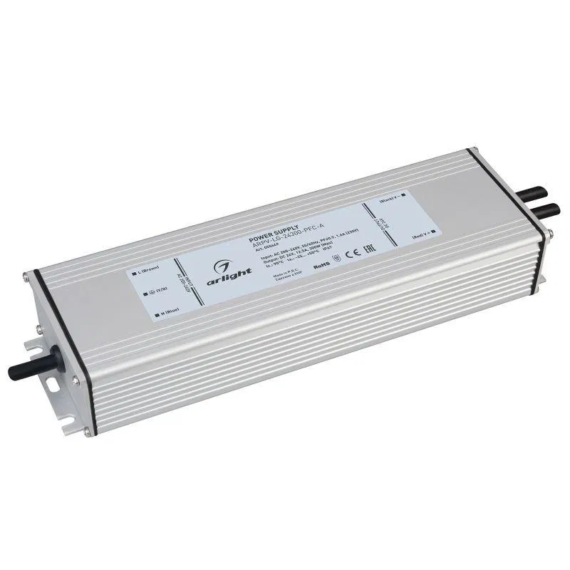 Блок питания ARPV-LG-24300-PFC-A (24В 12.5А 300Вт) IP67 металл Arlight 055649