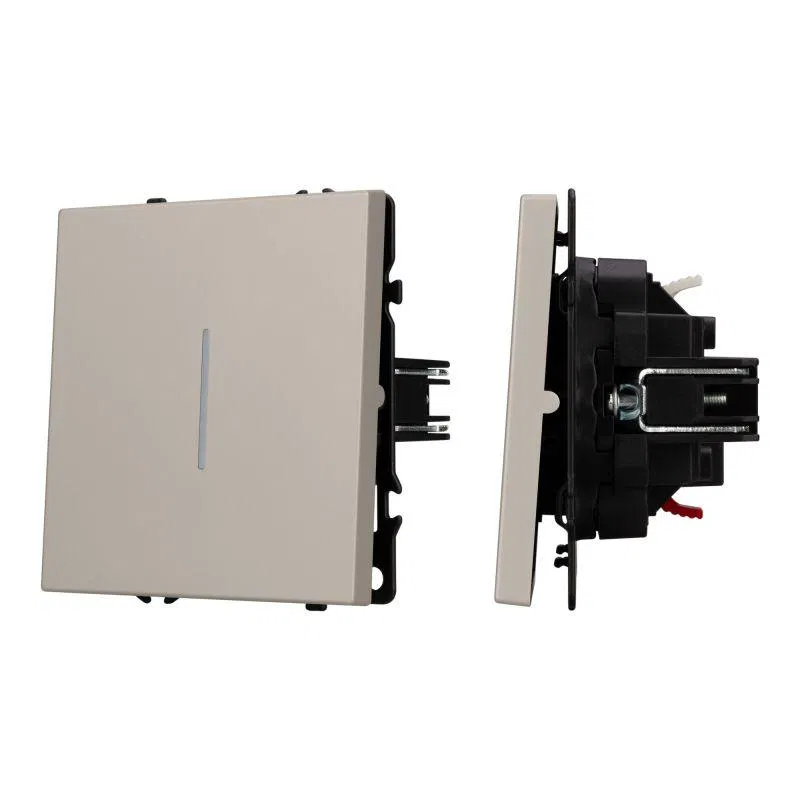 单控转换开关 ARL NOBE soft-touch 背光 SWT-MKP1-SFPL-L-CA 250V 10A 羊绒色 Arlight 059430(1)
