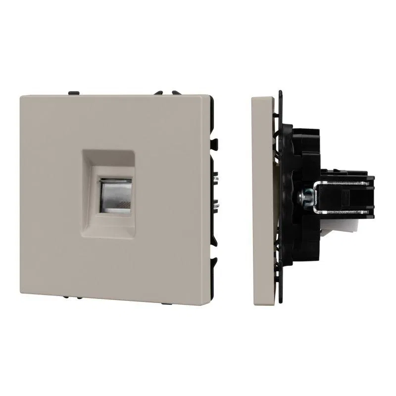 Механизм компьютерной розетки SCT-NOBE-MPC1-SFPL-CA (RJ-45 CAT6) кашемир Arlight 059438