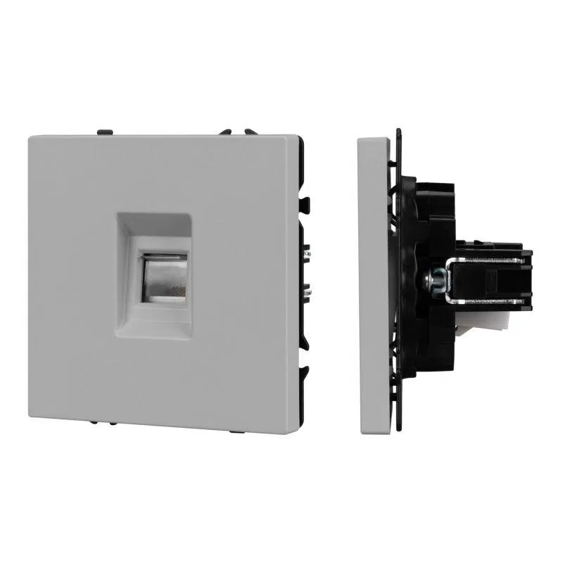 Механизм компьютерной розетки SCT-NOBE-MPC1-SFPL-IS (RJ-45 CAT6) никель Arlight 059439