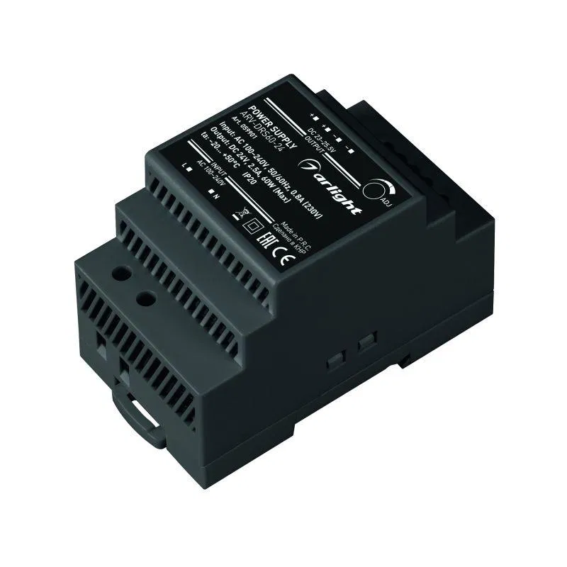 Блок питания ARV-DRS-60-24 24В 2.5А 60Вт IP20 DIN-рейка Arlight 059901