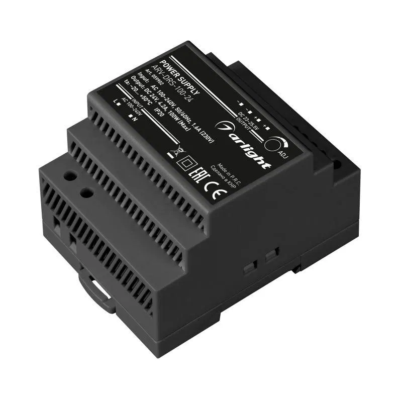 Блок питания ARV-DRS-100-24 24В 4.2А 100Вт IP20 DIN-рейка Arlight 059902