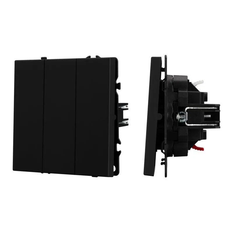 Выключатель 3кл ARL NOBE софт-тач SWT-MK03-SFPL-BK 250В 10А черн. оникс Arlight 061796(1)