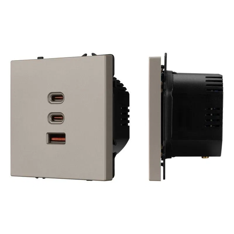 USB 插座 ARL NOBE A+C+C soft-touch 羊绒 SCT-MUACC-SFPL-FC-CA (65W QC3) Arlight 061835(1)