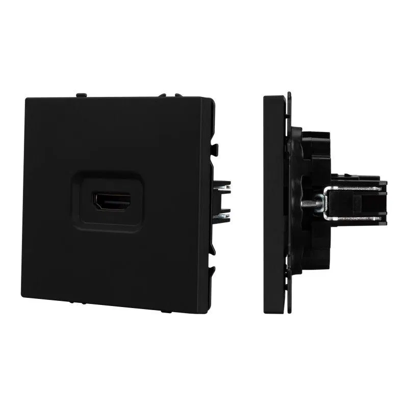 Механизм HDMI розетки SCT-NOBE-MHD1-SFPL-BK черн. оникс Arlight 061841