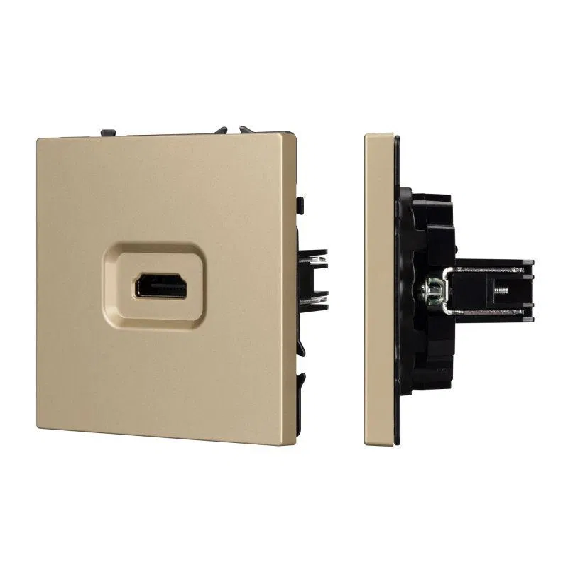 Механизм HDMI розетки SCT-NOBE-MHD1-SFPL-GD зол. песок Arlight 061843