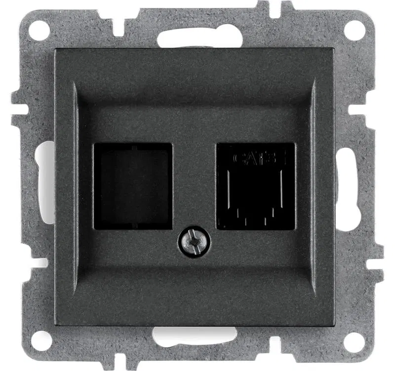 Розетка компьютерная LAVIN/KAREN RJ45 кат.6 механизм графит ARVIA 50 04 2000 247
