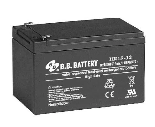 Аккумулятор 12В 15А.ч HR 15-12 B.B. Battery 1906659А
