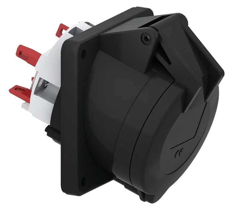 Розетка панельная Schuko 32А 230-380 IP44 Quick Connect черн. Bals 120441