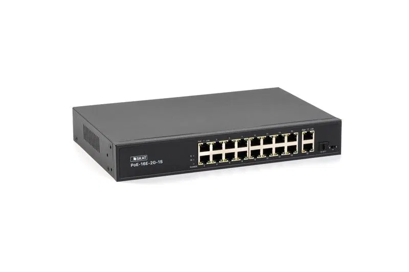 Коммутатор SKAT PoE-16E-2G-1S PoE Plus 260Вт порты:16-Ethernet 2-Uplink 1-SFP Бастион 4075