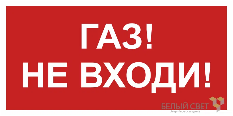 安全标志 BL-3015.F23 "禁止进入气体" 白色光源 a17752