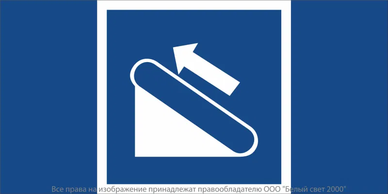Знак безопасности BL-3517.D04 "Эскалатор (подъемник)" Белый свет a20096