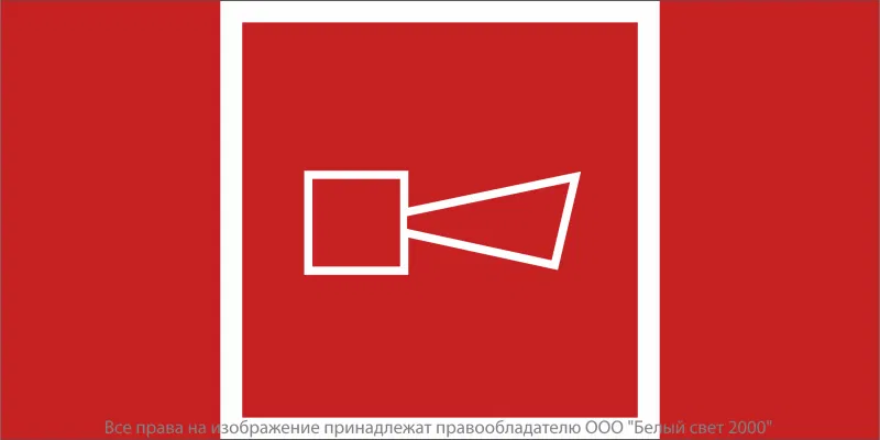 Знак безопасности NPU-6030.F11 "Звуковой оповещатель пожарной тревоги" Белый свет a20589