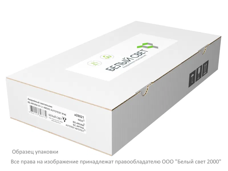 Светильник аварийный BS-ARUNA-51-L1-INEXI3 IP65 Black Белый Свет a31891