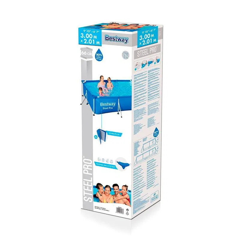 Steel Pro 框架泳池 300x201x66cm (56404) Bestway 6941607327999