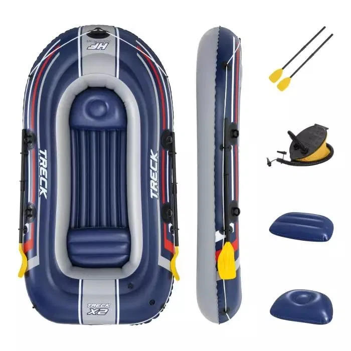 Лодка надувная "Treck X2" (61068) 255х127см весла ножной насос2 Bestway 6941607357934