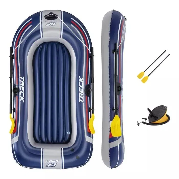 Лодка надувная "Treck X1" (61083) 228х121см весла ножной насос Bestway 6941607357941