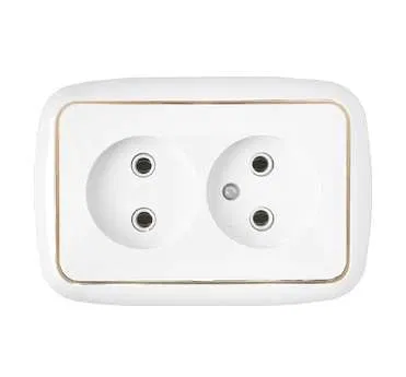 Розетка 2-м СП 6А IP20 бел. Bylectrica РС16-262