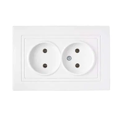 Розетка 2-м СП 16А IP20 без заземл. бел. Bylectrica РС16-343
