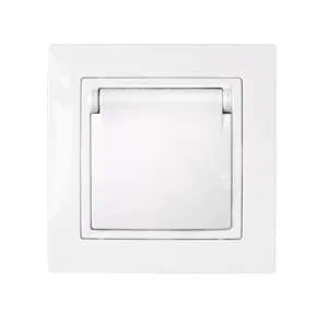 Розетка 1-м СП 16А IP44 с заземл. с крышкой бел. Bylectrica РС16-356