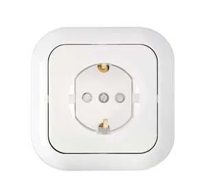Розетка 1-м СП 16А IP20 с заземл. защ. шторки бел. Bylectrica РС16-371