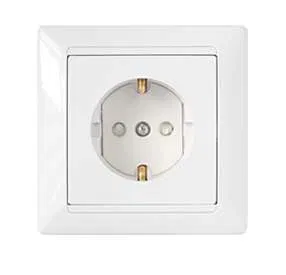 Розетка 1-м СП 16А IP20 с заземл. защ. шторки бел. Bylectrica РС16-372