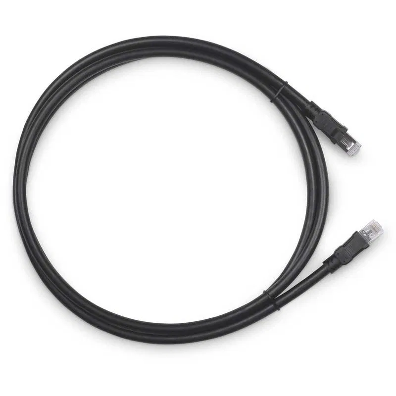 Патч-корд F/UTP кат.6A PC-ARM-FTP-RJ45-Cat.6a-1m-PE 2xRJ45/8p8c экранир. армированный гофрированной стальной лентой РЕ внешн. 1м черн. Cabeus 10137c