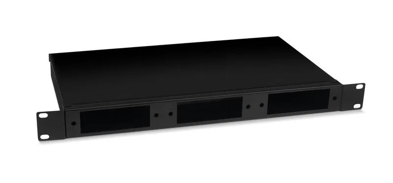Кросс бокс оптический FO-19-3FP-BK 19дюйм 1U на 3 адаптерные панели черн. Cabeus 10799c