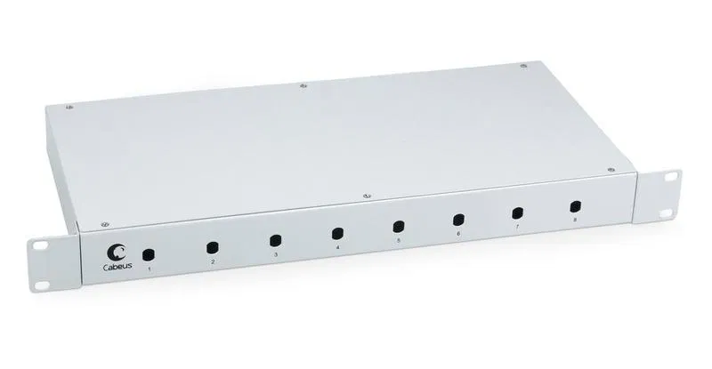 Кросс бокс оптический FO-19-8ST 19дюйм Cabeus 7034c
