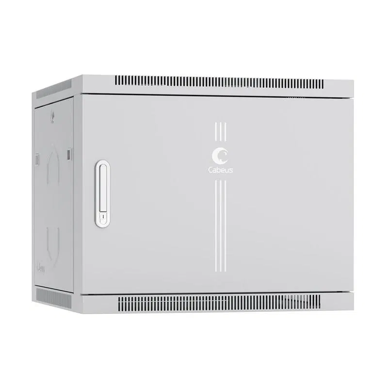 Шкаф телекоммуникационный настенный SH-05F-9U60/35m 19дюйм 9U 600х350х501мм дверь метал. сер. (RAL 7035) Cabeus 7122c