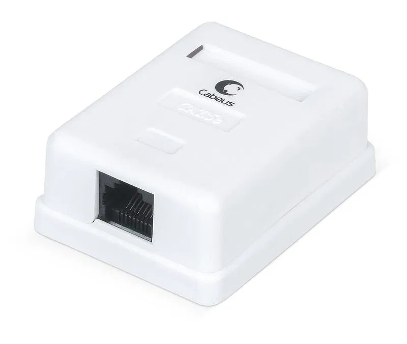 Розетка компьютерная 1-м ОП WS-8P8C-Cat.5e-1 RJ45 кат.5E Dual IDC Cabeus 7246c