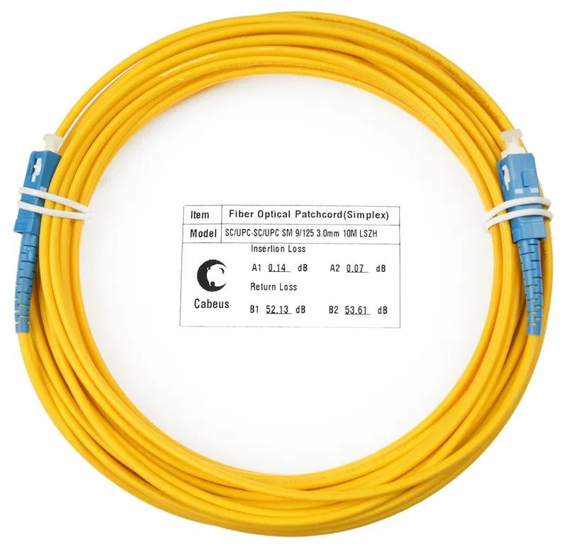 Шнур оптический FOP(s)-9-SC-SC-10m simplex SC-SC 9/125sm 10м LSZH Cabeus 7542c