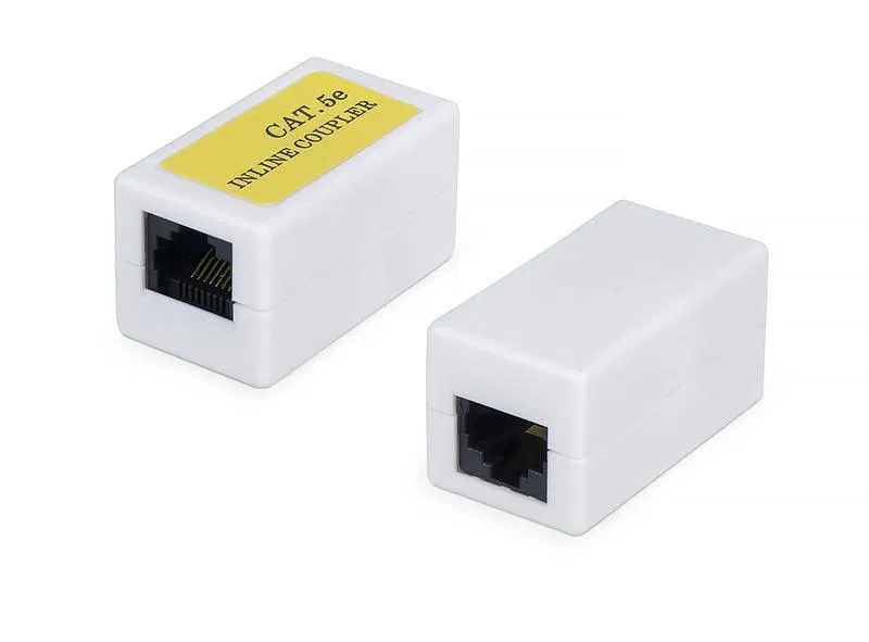 Адаптер проходной (coupler) CA-8P8C-C5e-WH RJ45 (8P8C) кат.5E Cabeus 7982c