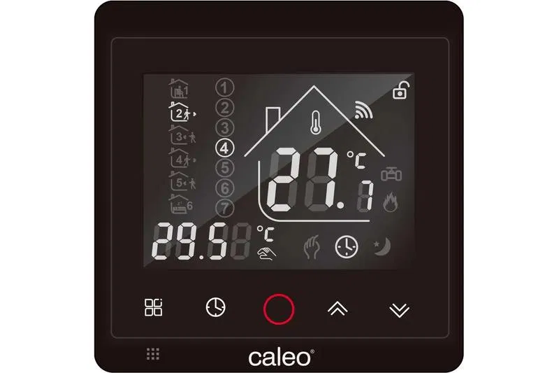 Терморегулятор С936 Wi-Fi black lux встраиваемый цифровой программируемый 3.5кВт CALEO 0К-00000740