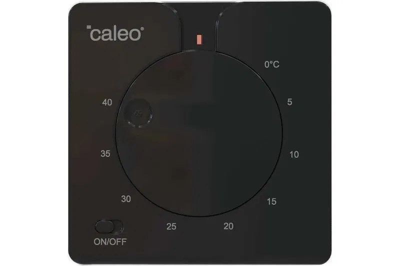 Терморегулятор C430 black встраиваемый аналоговый 3.5кВт CALEO 0К-00000791