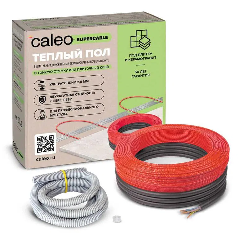 Комплект "Теплый пол" (кабель) Supercable 18W-50 CALEO УП-00000286