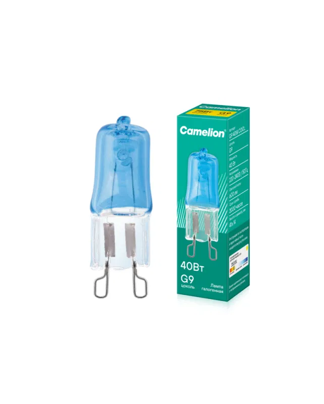 Лампа галогенная G9 40Вт G9 3500К 240В COOL Camelion 11467