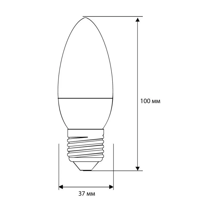 Лампа светодиодная LED8-C35/830/E27 8Вт свеча 3000К тепл. бел. E27 720лм 170-265В Camelion 12389