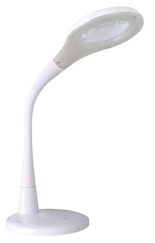 Светильник светодиодный настольный KD-790 C01 7Вт 4000К 230В сенсор. вкл. 4 уровня яркости лупа 3х/5х бел. Camelion 12484