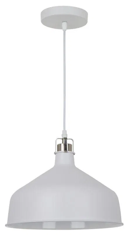 Pendant light PL-425L S71 Amsterdam 1xE27 60W 230V white+chrome Camelion 13031