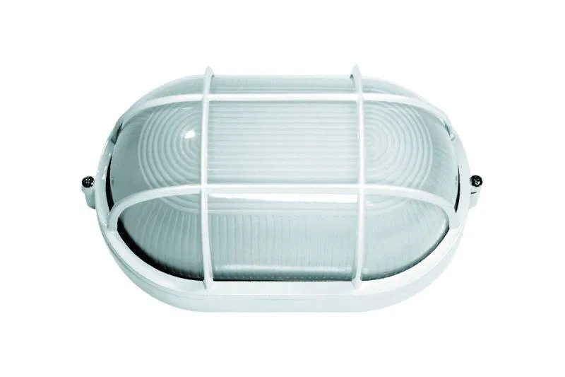 Luminaire 1401S C01 NEW НБП 04-60-002 УХЛ1 "Reshetka" 60W 130deg.C oval white Camelion 13656