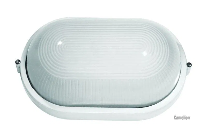 灯具 1202S C01 NEW НБП 04-100-001 УХЛ1 "Open" 100W 130deg.C oval white Camelion 13661