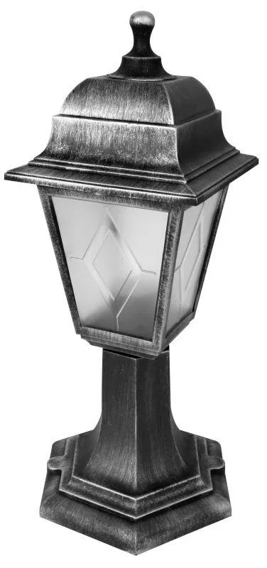 Garden park lamp PP4204 C02 NTU 04-60-001 U1 "Oscar" 4-sided plastic + plastic black silver Camelion 13839