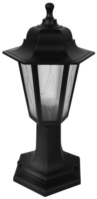 Garden park lamp PP4104 C02 NTU 06-60-001 U1 "Oscar1" 6-sided plastic + plastic black Camelion 13842