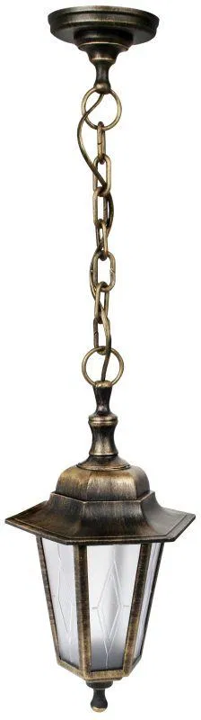 Garden park lamp PP4105 C64 NSU 06-60-001 U1 "Adel1" 6-sided plast. +plast. black bronze Camelion 13851