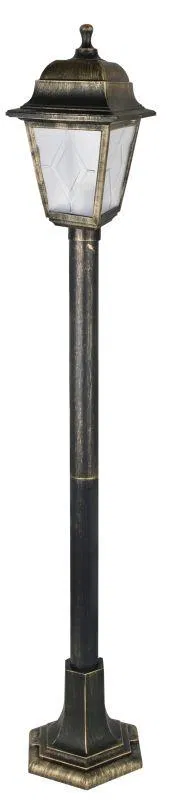 Garden park post lamp PP6201 C64 NTU 04-60-002 U1 "Oscar 4" 1m 4-gr plast. +plast. black bronze Camelion 13860