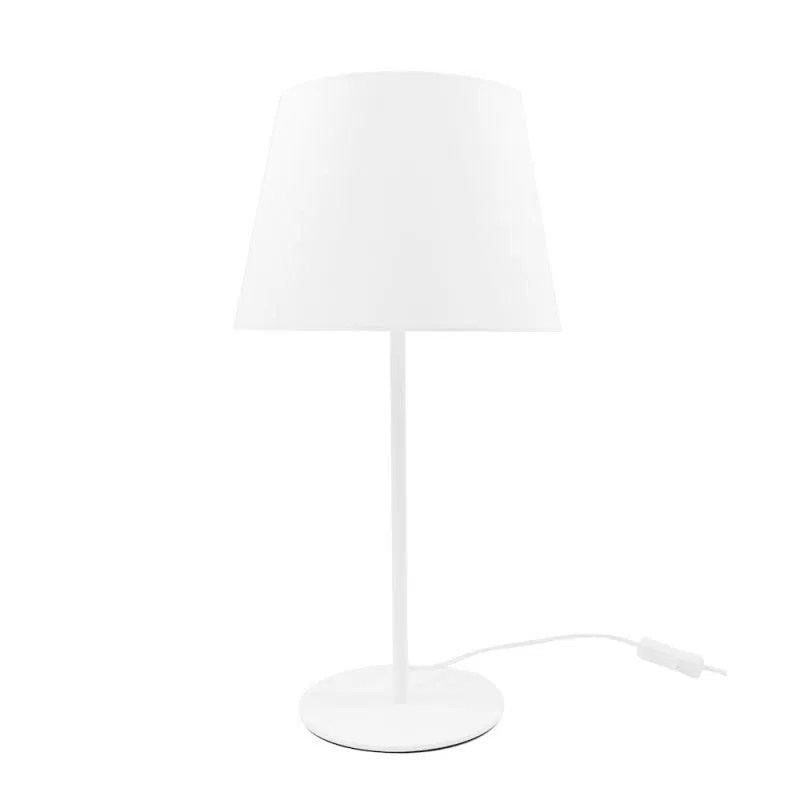 Table lamp KD-412 C01 metal with white fabric shade Camelion 16298
